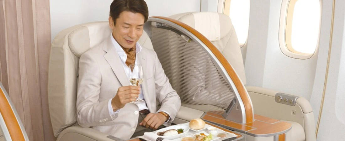 Best First Class Wines and Dining at 35,000 Feet